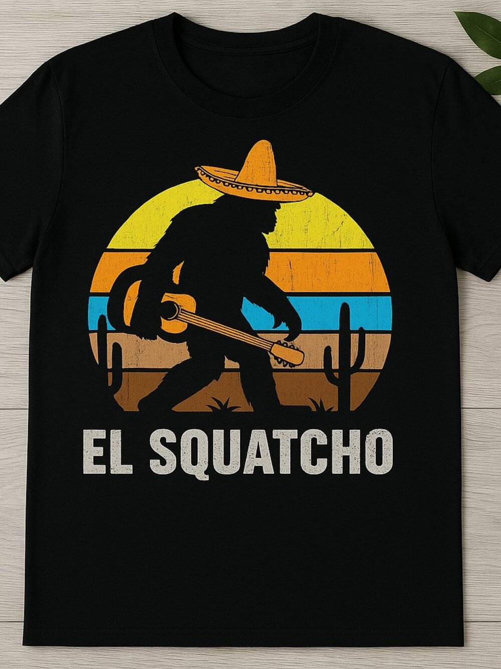 El Squatcho Funny Bigfoot Sasquatch Guitar T-Shirt